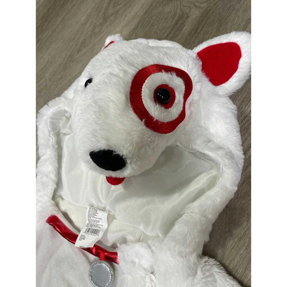 Target Bullseye Dog Costume Toddler 2T 3T Plush Hooded Halloween Mascot